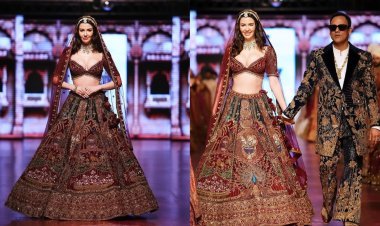 Giorgia Andriani Steals The Show As Showstopper For Designer Lalit Dalmia's Bridal Extravaganza