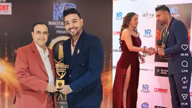 Meet Harshit Dhingaun ! The Viral Red-Carpet Host Seen After Nikita Rawal’s Oops Moment Wins “Best Emerging Bollywood Host” at Bright OTT & Style Awards 2026